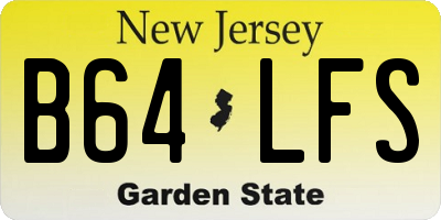 NJ license plate B64LFS