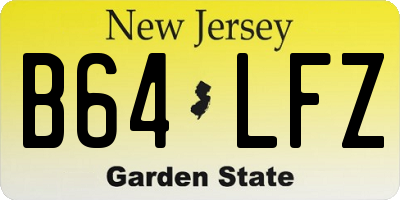 NJ license plate B64LFZ