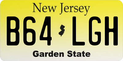 NJ license plate B64LGH