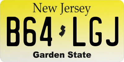 NJ license plate B64LGJ