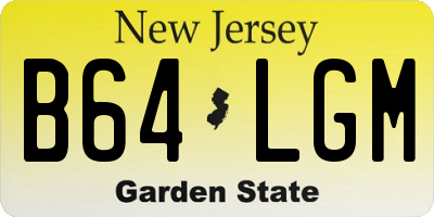 NJ license plate B64LGM