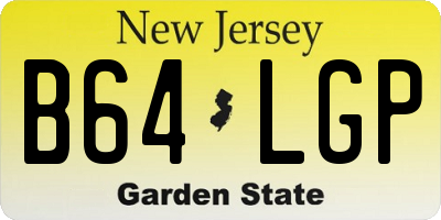 NJ license plate B64LGP