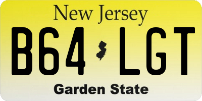 NJ license plate B64LGT