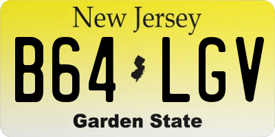 NJ license plate B64LGV