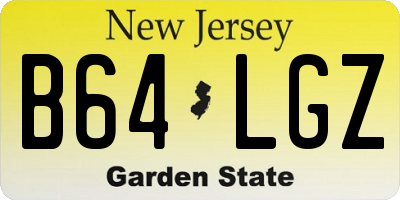 NJ license plate B64LGZ