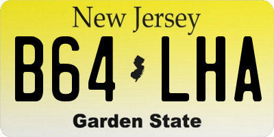 NJ license plate B64LHA