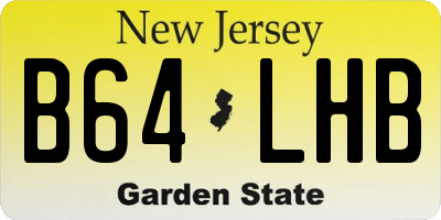 NJ license plate B64LHB