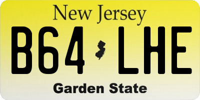 NJ license plate B64LHE