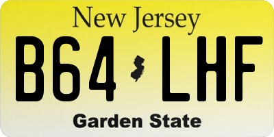 NJ license plate B64LHF