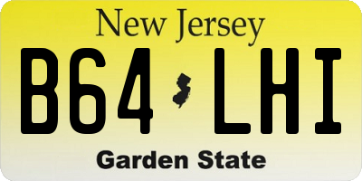 NJ license plate B64LHI