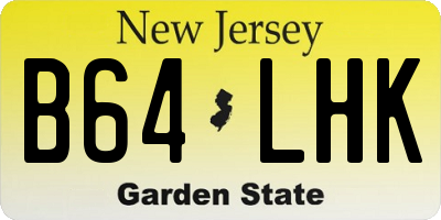 NJ license plate B64LHK