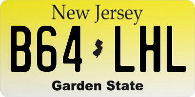 NJ license plate B64LHL