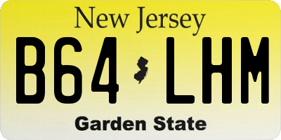 NJ license plate B64LHM