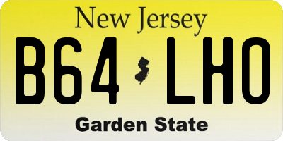 NJ license plate B64LHO