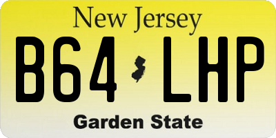 NJ license plate B64LHP