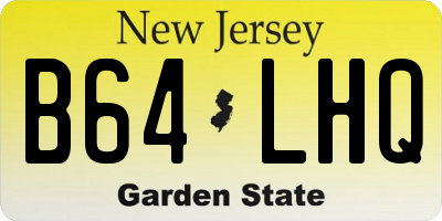 NJ license plate B64LHQ