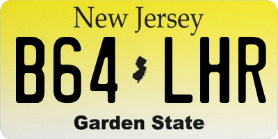 NJ license plate B64LHR