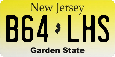 NJ license plate B64LHS