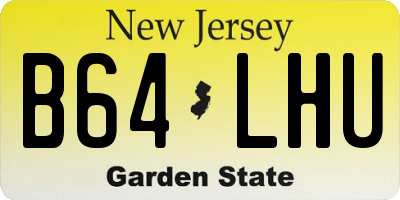 NJ license plate B64LHU
