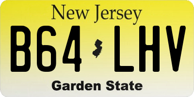 NJ license plate B64LHV