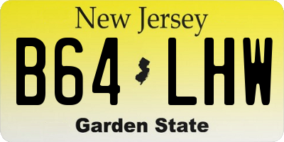 NJ license plate B64LHW