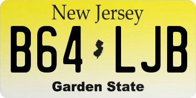NJ license plate B64LJB