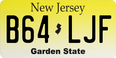 NJ license plate B64LJF