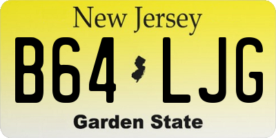 NJ license plate B64LJG
