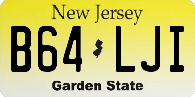 NJ license plate B64LJI