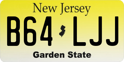 NJ license plate B64LJJ