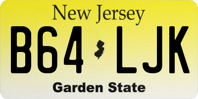 NJ license plate B64LJK