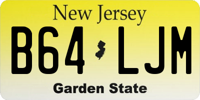 NJ license plate B64LJM