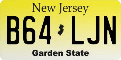 NJ license plate B64LJN