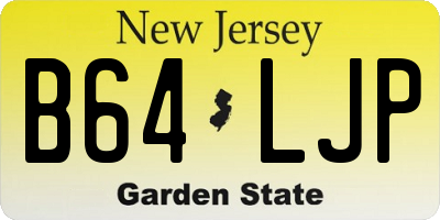 NJ license plate B64LJP