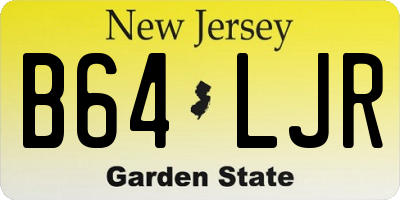 NJ license plate B64LJR