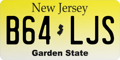 NJ license plate B64LJS
