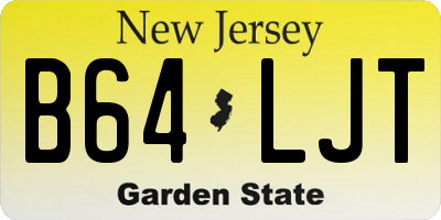 NJ license plate B64LJT