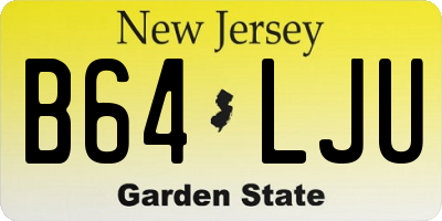 NJ license plate B64LJU