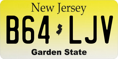 NJ license plate B64LJV