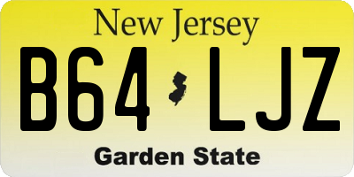 NJ license plate B64LJZ