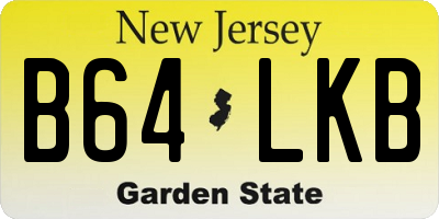 NJ license plate B64LKB
