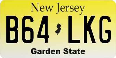 NJ license plate B64LKG