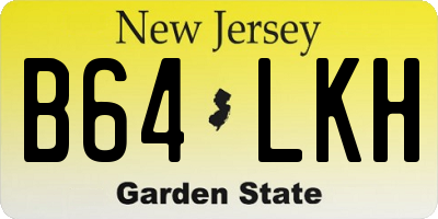 NJ license plate B64LKH