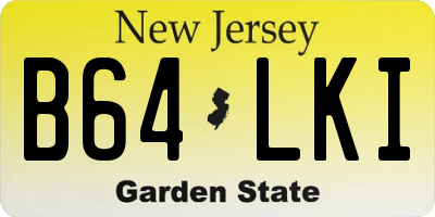 NJ license plate B64LKI