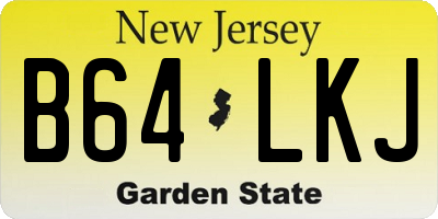 NJ license plate B64LKJ