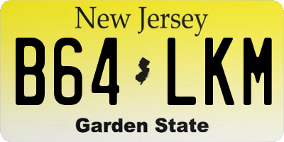 NJ license plate B64LKM