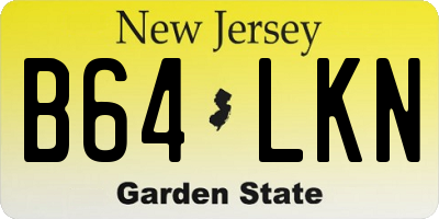 NJ license plate B64LKN