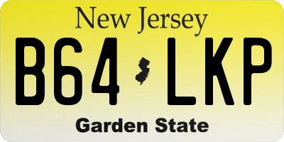 NJ license plate B64LKP