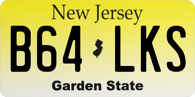 NJ license plate B64LKS