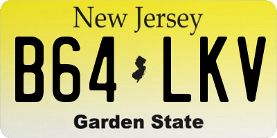 NJ license plate B64LKV